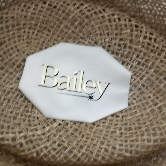 Bailey L Straw Hat Genuine Brown Trim USA Fedora - Picture 10 of 10